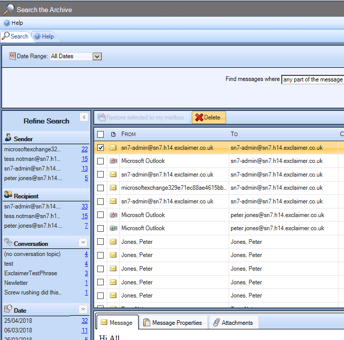 deleting-messages-from-an-archive-exclaimer-knowledge-base